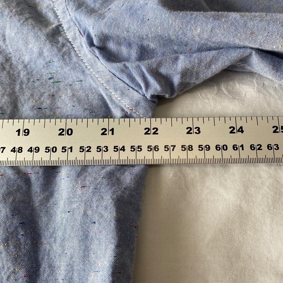 Aeropostale Men's Blue Rainbow Specked Long Sleeve Button Down Shirt Size Large‎ - Picture 10 of 13